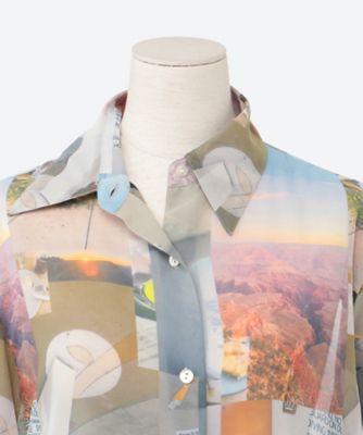 Ｐｒｉｎｔ　ｃｈｉｆｆｏｎ　ｓｈｉｒｔ　ＰＡ２４－ＳＨ０４