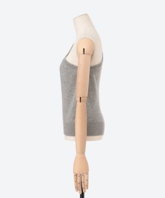 Cashmere silk one shoulder vest 