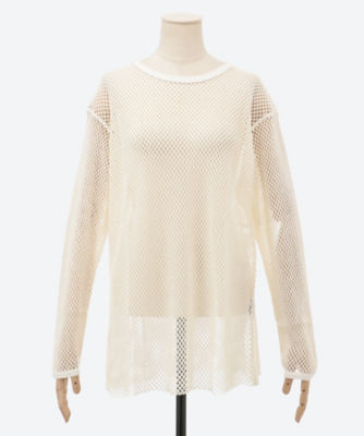 ＜PHEENY (Women)＞Ｂｕｌｋｙ　ｗｏｏｌ　ｍｅｓｈ　Ｌ／Ｓ　ＰＡ２４－ＣＳ１９