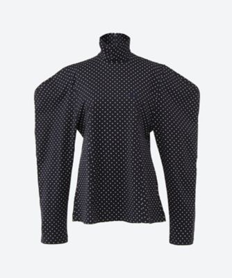 ＜HOLIDAY (Women)＞ＤＯＴ　ＰＵＦＦ　ＳＬＥＥＶＥ　ＨＩＧＨ―ＮＥＣＫ　ＴＯＰＳ　２４２０１０１１