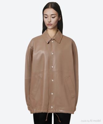 ＜POSTELEGANT (Women)＞ジャケット　Ｌａｍｂ　Ｌｅａｔｈｅｒ　Ｃｏａｃｈ　Ｊａｃｋｅｔ　ＪＫ２４Ａ０００１