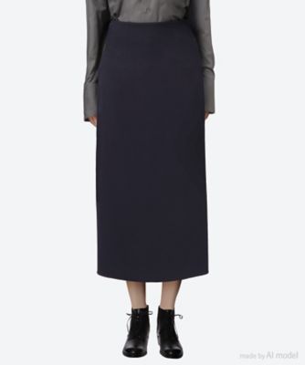 ＜POSTELEGANT (Women)＞スカート　Ｗｏｏｌ　Ｒｅｖｅｒ　Ｓｌｉｔ　Ｓｋｉｒｔ