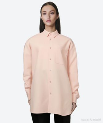 ＜POSTELEGANT (Women)＞ブラウス　Ｆｉｎｅ　Ｗｏｏｌ　Ｒｅｖｅｒ　Ｓｈｉｒｔ