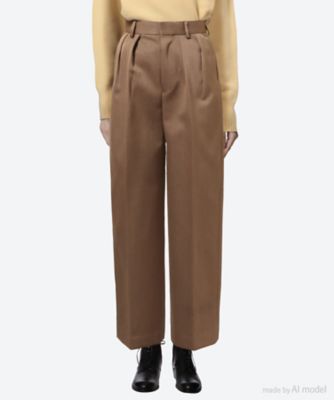 ＜POSTELEGANT (Women)＞パンツ　Ｗｏｏｌ　Ｃｏｔｔｏｎ　Ｗｉｄｅ　Ｔｒｏｕｓｅｒｓ