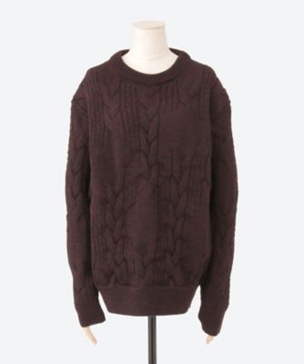 ALLEGE / Cable Pull Over Knit/ニット/セーター/4/ウール/グレー/AL24AWK-KN01// Cable Pull Over Knit AL24AWK－KN01