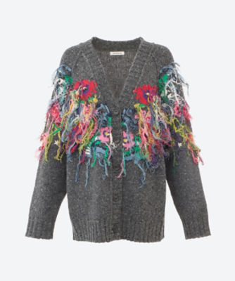 ＜OPEN SESAME CLUB (Woman)＞ｆｌｏｗｅｒ　ｆｒｉｎｇｅ　ｃａｒｄｉｇａｎ