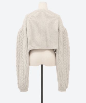 volume sleeve cardigan | OPEN SESAME CLUB