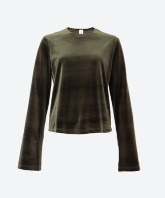 ＜SIMONE WILD (Women)＞ｒｅｌａｘｅｄ　ｆｉｔ　ＬＳ　Ｓｈｉｒｔ　ｗｉｔｈ　ｒｏｕｎｄ　ｎｅｃｋ　ａｎｄ　ｓｌｉｇｈｔｌｙ　ｆｌａｉｒ　Ｓｌｅｅｖｅ