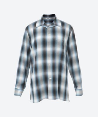＜PHEENY (Women)＞Ｒａｙｏｎ　ｏｍｂｒｅ　ｃｈｅｃｋ　Ｌ／Ｓ　ｓｈｉｒｔ　ＰＳ２５―ＳＨ０３
