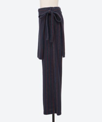 Ｃｏｔｔｏｎ　ｉｎｒａｙ　ｓｔｒｉｐｅ　ｐａｎｔｓ　ｗｉｔｈ　ａｐｒｏｎ　ＰＳ２５―ＰＴ０４