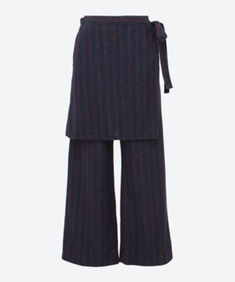 ＜PHEENY (Women)＞Ｃｏｔｔｏｎ　ｉｎｒａｙ　ｓｔｒｉｐｅ　ｐａｎｔｓ　ｗｉｔｈ　ａｐｒｏｎ　ＰＳ２５―ＰＴ０４
