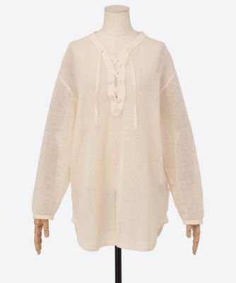 ＜PHEENY (Women)＞Ｂａｓｋｅｔ　ｍｅｓｈ　ｌａｃｅ　ｕｐ　Ｌ／Ｓ　ＰＳ２５―ＣＳ１４