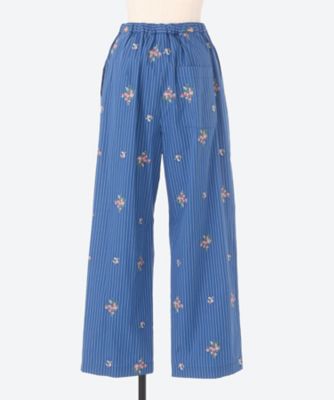 Ｆｌｏｗｅｒ　Ｅｍｂｒｏｉｄｅｒｙ　Ｓｔｒｉｐｅｄ　Ｆａｂｒｉｃ　Ｐａｎｔｓ　ＰＯ１Ｑ０１５