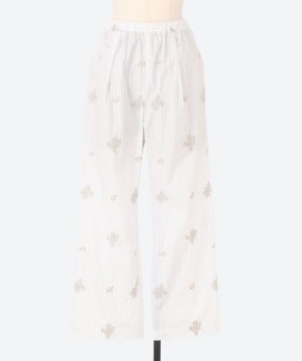Ｆｌｏｗｅｒ　Ｅｍｂｒｏｉｄｅｒｙ　Ｓｔｒｉｐｅｄ　Ｆａｂｒｉｃ　Ｐａｎｔｓ　ＰＯ１Ｑ０１５