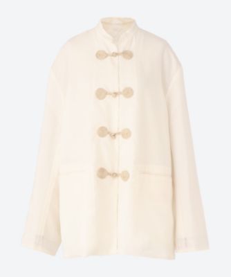 ＜PONTI (Women)＞Ｈｉｇｈ―ｔｗｉｓｔｅｄ　Ｇａｕｚｅ　Ｒｅｖｅｒｓｉｂｌｅ　Ｊａｃｋｅｔ　ＰＯ１Ｑ００６