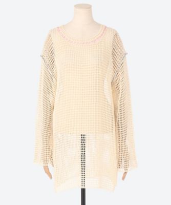 Mesh Knitting Pullover PO1Q002