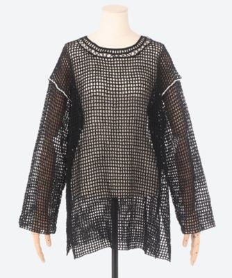 PONTI (Women)/ポンティ Ｍｅｓｈ　Ｋｎｉｔｔｉｎｇ　Ｐｕｌｌｏｖｅｒ　ＰＯ１Ｑ００２
