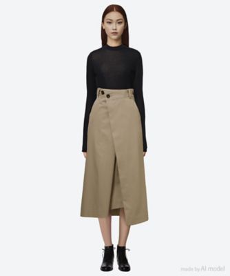 スカート　Ｆｉｎｅ　Ｃｏｔｔｏｎ　Ｔｗｉｌｌ　Ｗｒａｐ　Ｓｋｉｒｔ　ＳＫ２５Ｓ０００４