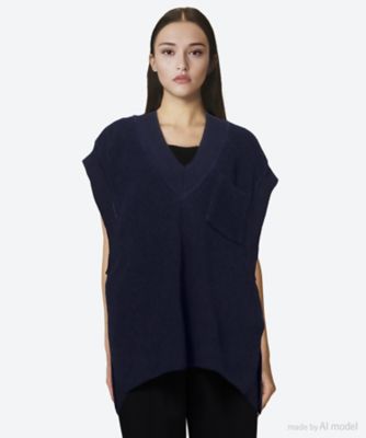 ＜POSTELEGANT (Women)＞ベスト　Ｗａｓｈｉ　Ｐａｐｅｒ　Ｗｏｏｌ　Ｋｎｉｔ　Ｖｅｓｔ　ＫＮ２５Ｓ０００４