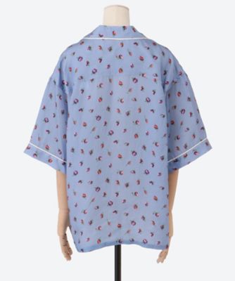 ＣＵＰＲＯ　ＦＬＯＷＥＲ　ＰＲＩＮＴ　ＰＩＰＩＮＧ　ＯＰＥＮ　ＣＯＬＬＡＲ　ＳＨＩＲＴＳ　２５ＳＳＨ―＃８０８Ｌ