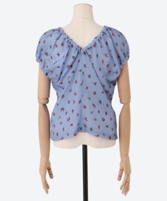 ＣＵＰＲＯ　ＦＬＯＷＥＲ　ＰＲＩＮＴ　ＦＲＯＮＴ　ＺＩＰ　ＮＯ　ＳＬＥＥＶＥ　ＴＯＰＳ　２５ＳＢＬ―＃８１３Ｌ