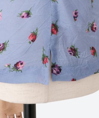 ＣＵＰＲＯ　ＦＬＯＷＥＲ　ＰＲＩＮＴ　ＦＲＯＮＴ　ＺＩＰ　ＮＯ　ＳＬＥＥＶＥ　ＴＯＰＳ　２５ＳＢＬ―＃８１３Ｌ