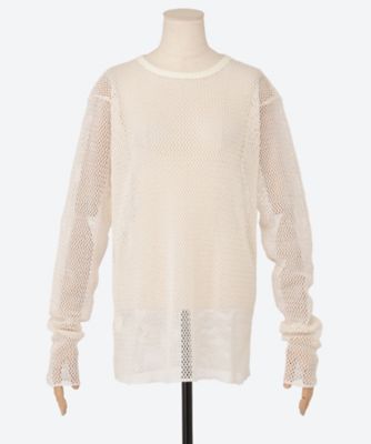 JANE SMITH (Women)/ジェーンスミス ＣＯＴＴＯＮ　ＰＯＬＹＥＳＴＥＲ　ＭＥＳＨ　ＬＯＮＧ　ＳＬＥＥＶＥ　Ｔ―ＳＨＩＲＴ　２５ＳＣＴ―＃８２２Ｓ