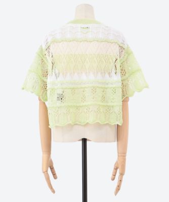 ｃｒａｚｙ　ｌａｃｅ　ｓｈｏｒｔ　ｋｎｉｔ　ＯＨ２５ＳＳ―ＫＮ１１