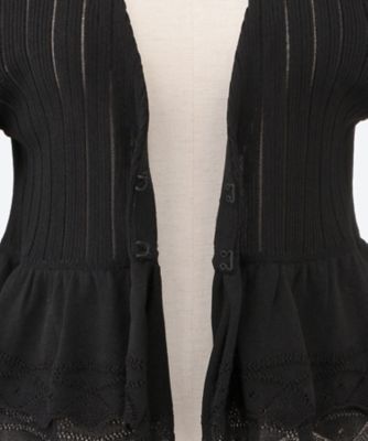 ｌａｃｅ　ｆｌａｒｅ　ｓｔｒｉｐｅｄ　ｋｎｉｔ　ＯＨ２５ＳＳ―ＫＮ０３