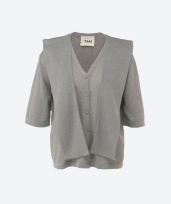 ＜TAN (Women)＞ＳＡＩＬＯＲ　ＣＯＬＬＡＲ　Ｖ／ＮＥＣＫ　ＣＡＲＤＩＧＡＮ　ＴＡＮ２５ＳＳ―１９