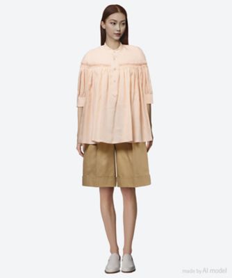 ブラウス　６０／１Ｌｉｎｅｎ　Ｃａｍｂｒｉｃ　Ｔｕｃｋｅｄ　Ｂｌｏｕｓｅ　（Ｈａｌｆ　Ｓｌｅｅｖｅｓ）　１２２５―３１０００