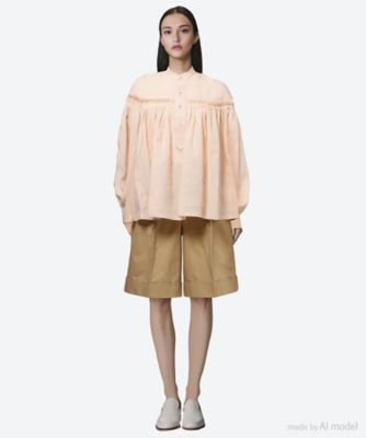 ブラウス　６０／１Ｌｉｎｅｎ　Ｃａｍｂｒｉｃ　Ｔｕｃｋｅｄ　Ｂｌｏｕｓｅ　１２２５―３１００１