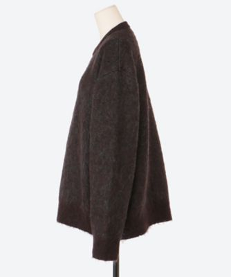 KID MOHAIR MIX JACQUARD KNIT LS