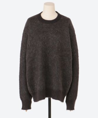 KID MOHAIR MIX JACQUARD KNIT LS
