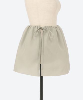 SHIRRING ORGANZA BELT SKIRT