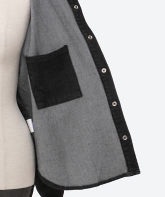 Ｇｅｎｄｅｒ　Ｆｒｅｅ　ｂｒｕｓｈｅｄ　ｄｅｎｉｍ　ｓｈｉｒｔ　ｊａｃｋｅｔ（Ｆｅｍａｌｅ）　ＣＧ－２４１０ＪＡ０３