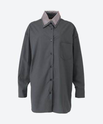 PONTI (Women)/ポンティ Decorative collar shirt PO2R005 Steel gre トップス【三越伊勢丹/公式】