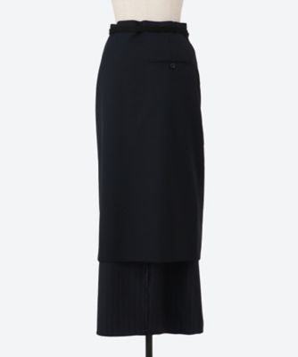 美品✨　ナゴンスタンス　24AW knee length curve skirt curve jumper skirt（470HA831