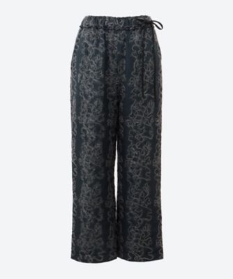 ＜PONTI (Women)＞Ｐｌａｎｔ　ｃｏｒｄ　ｅｍｂｒｏｉｄｅｒｙ　ｐａｄｄｅｄ　ｐａｎｔｓ　ＰＯ２Ｒ０１２