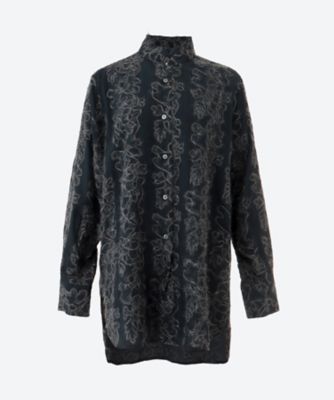 ＜PONTI (Women)＞Ｐｌａｎｔ　ｃｏｒｄ　ｅｍｂｒｏｉｄｅｒｙ　ｓｈｉｒｔ　ＰＯ２Ｒ０１３