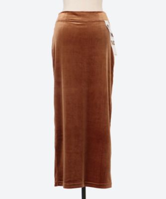 スカート velvet long skirt FLEX VELVET SIDE SLIT SKIRT