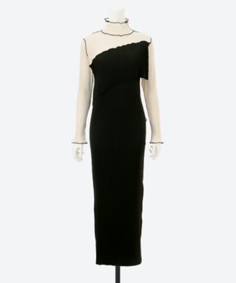 SPIRAL WAVE LONG SLEEVE DRESS