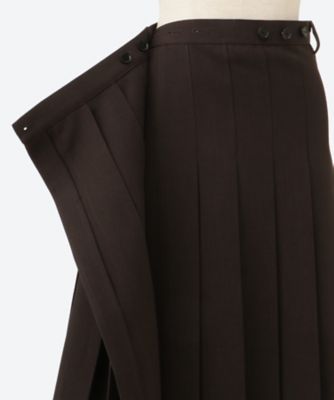 POLYESTER W CLOTH PLEATS SKIRT