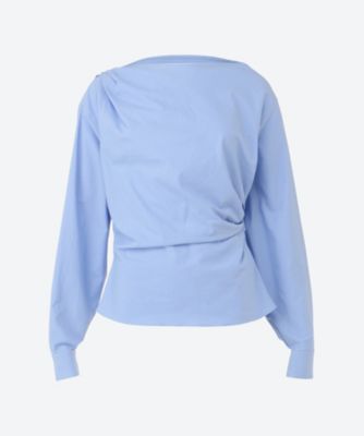 ＜JANE SMITH (Women)＞ＷＡＳＨＥＤ　ＣＯＴＴＯＮ　ＢＲＯＡＤ　ＴＵＣＫ　ＧＡＴＨＥＲ　Ｐ／Ｏ　ＳＨＩＲＴ　２５ＷＢＬ―＃１１７Ｌ