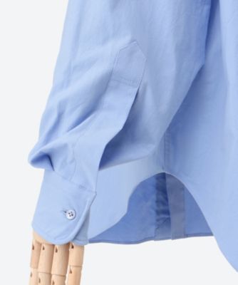 JANE SMITH フード付きホワイトシャツ WASHED COTTON BROAD TUCK GATHER