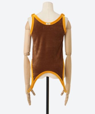 COTTON VELOUR UP AND DOWN TANK TOP