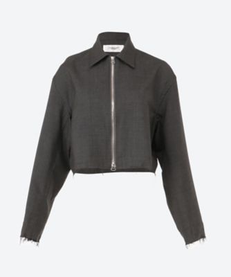 ＜JANE SMITH (Women)＞ＷＡＳＨＡＢＬＥ　ＷＯＯＬ　ＴＲＯＰＩＣＡＬ　ＺＩＰ　ＢＬＯＵＳＯＮ　２５ＷＪＫ―＃９０７Ｌ