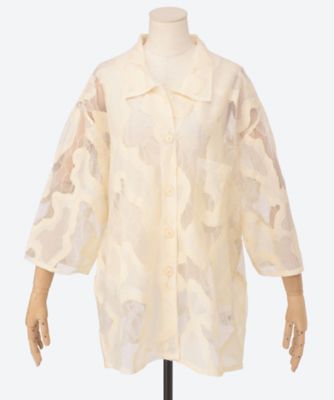 ESTHE（Woman）/エステ Ｏｖｅｒｓｉｚｅｄ　Ｓｈｅｅｒ　Ｌａｃｅ　Ｓｈｉｒｔ　２４２－３０２６ｂ