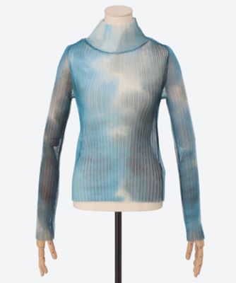 ESTHE（Woman）/エステ Ｈｉｇｈ　Ｎｅｃｋ　Ｍｅｓｈ　Ｐｌｅａｔｅｄ　Ｔｏｐ　１５２－３０２４