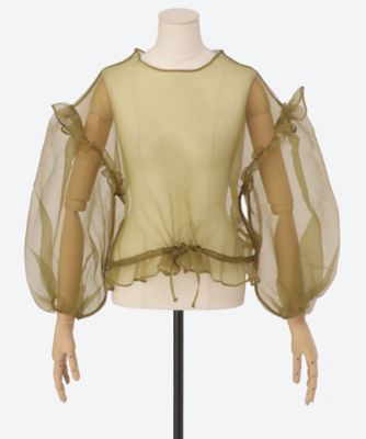 ESTHE（Woman）/エステ Volume Organza Top 122-6646d